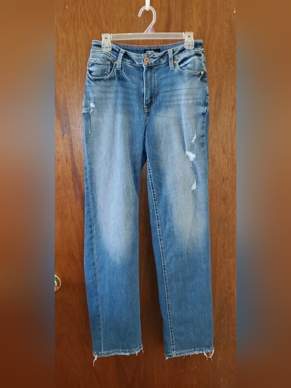 Edgely Jeans High Rise Relaxed Straight Leg Sz 8